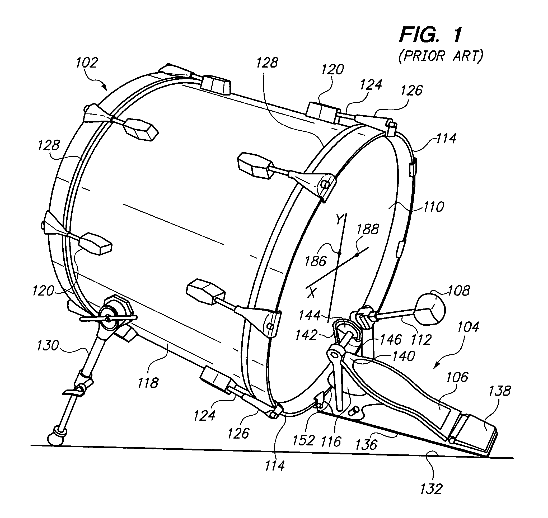 Baseplate for use with bass drum