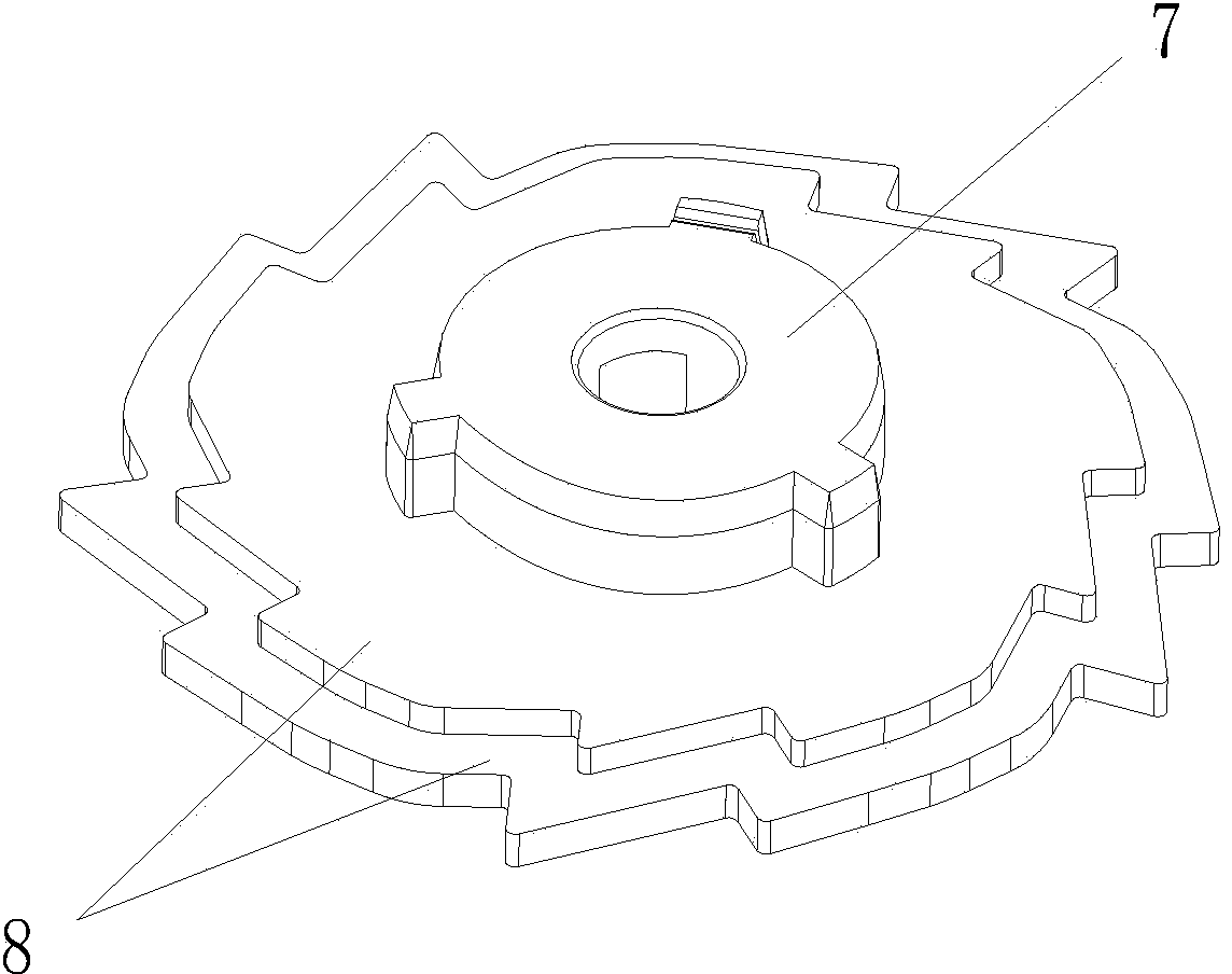 Shaving head device of rotary type electric shaver