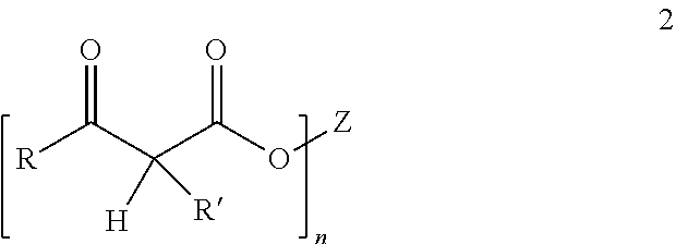 Controlled cure for compositions comprising acetoacetylated resins