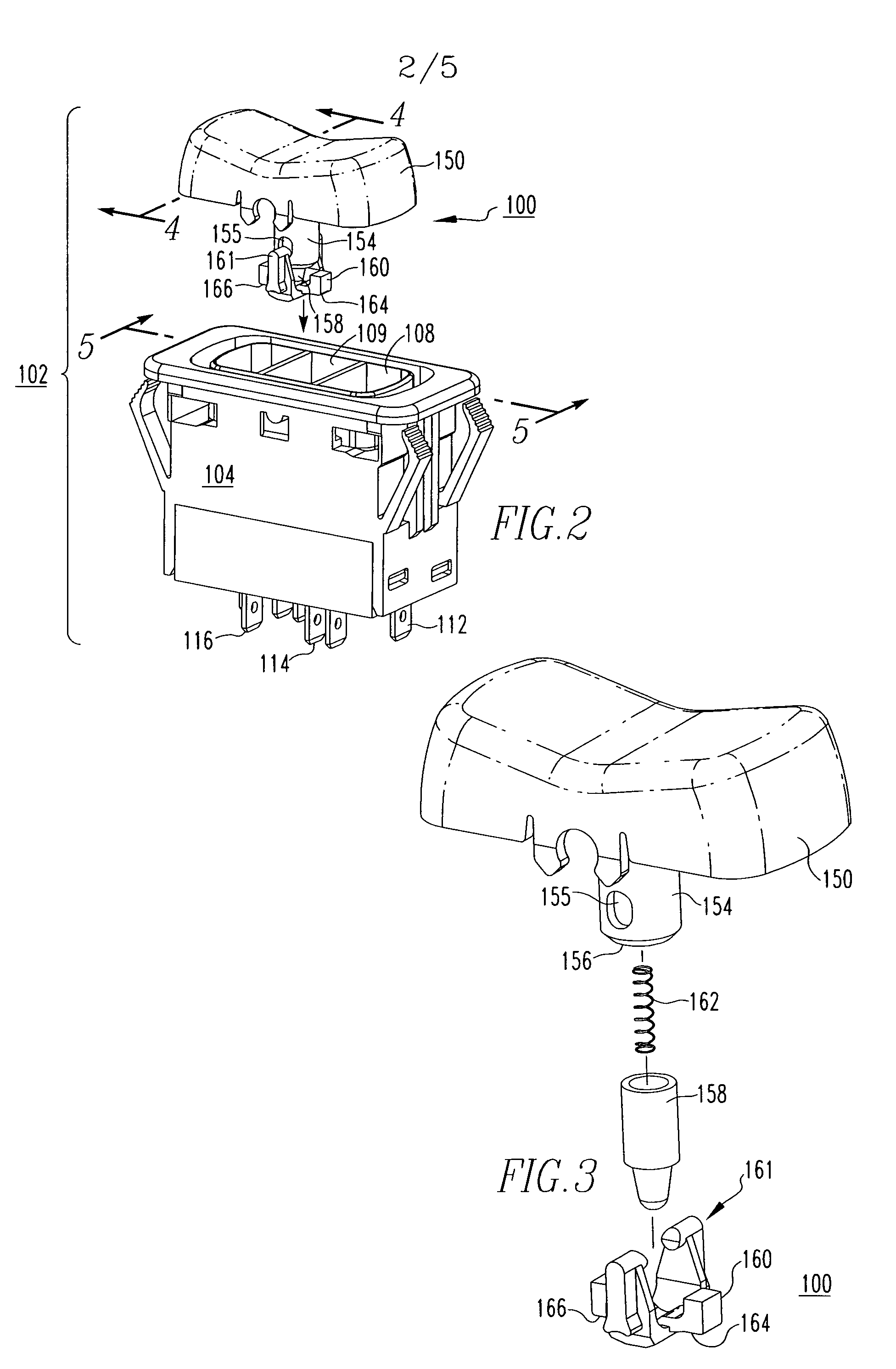 Self-contained actuator subassembly for a rocker switch and rocker switch employing the same