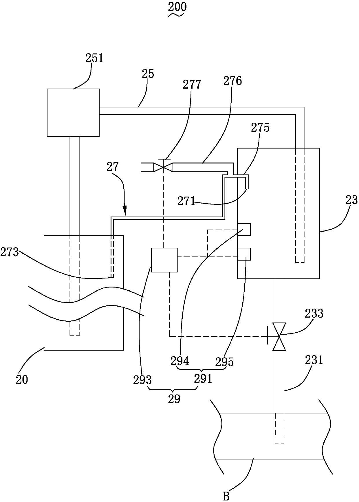 Liquid constant-volume automatic adding system