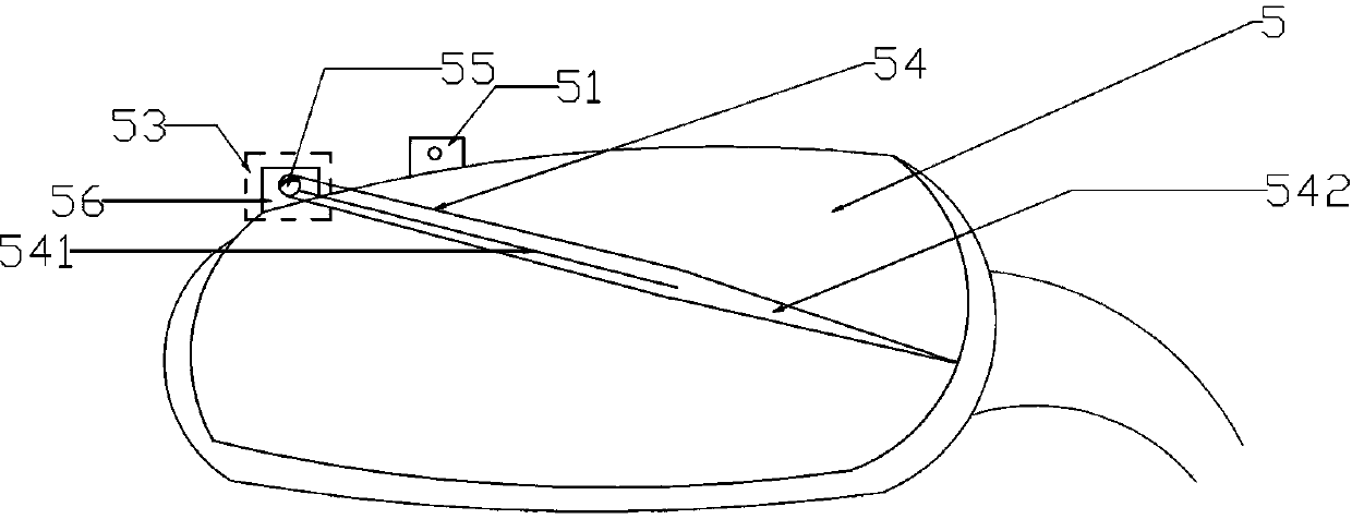 Rearview mirror with curved surface and camera