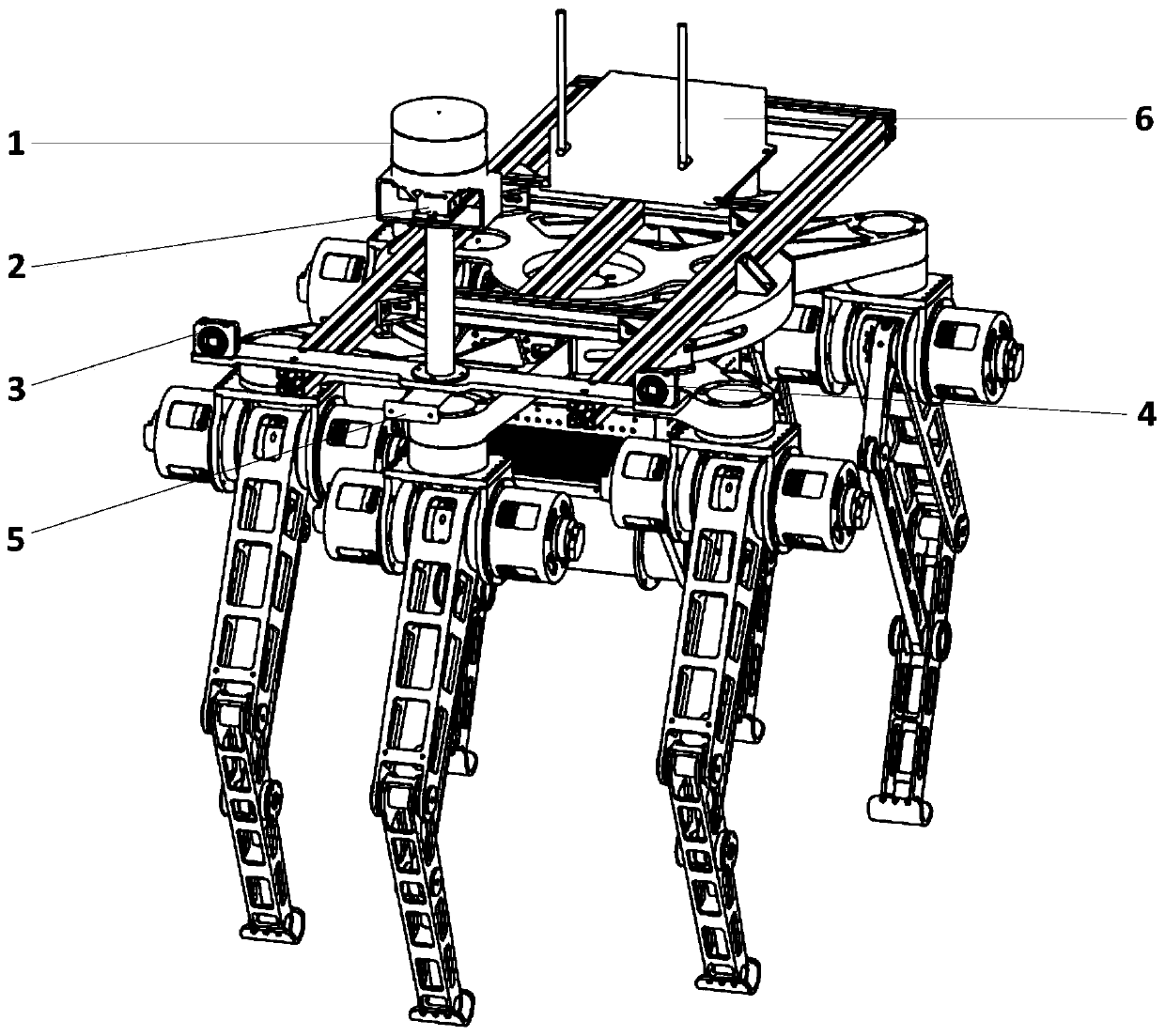 Leg-foot type intelligent satellite surface detection robot sensing system and working method thereof