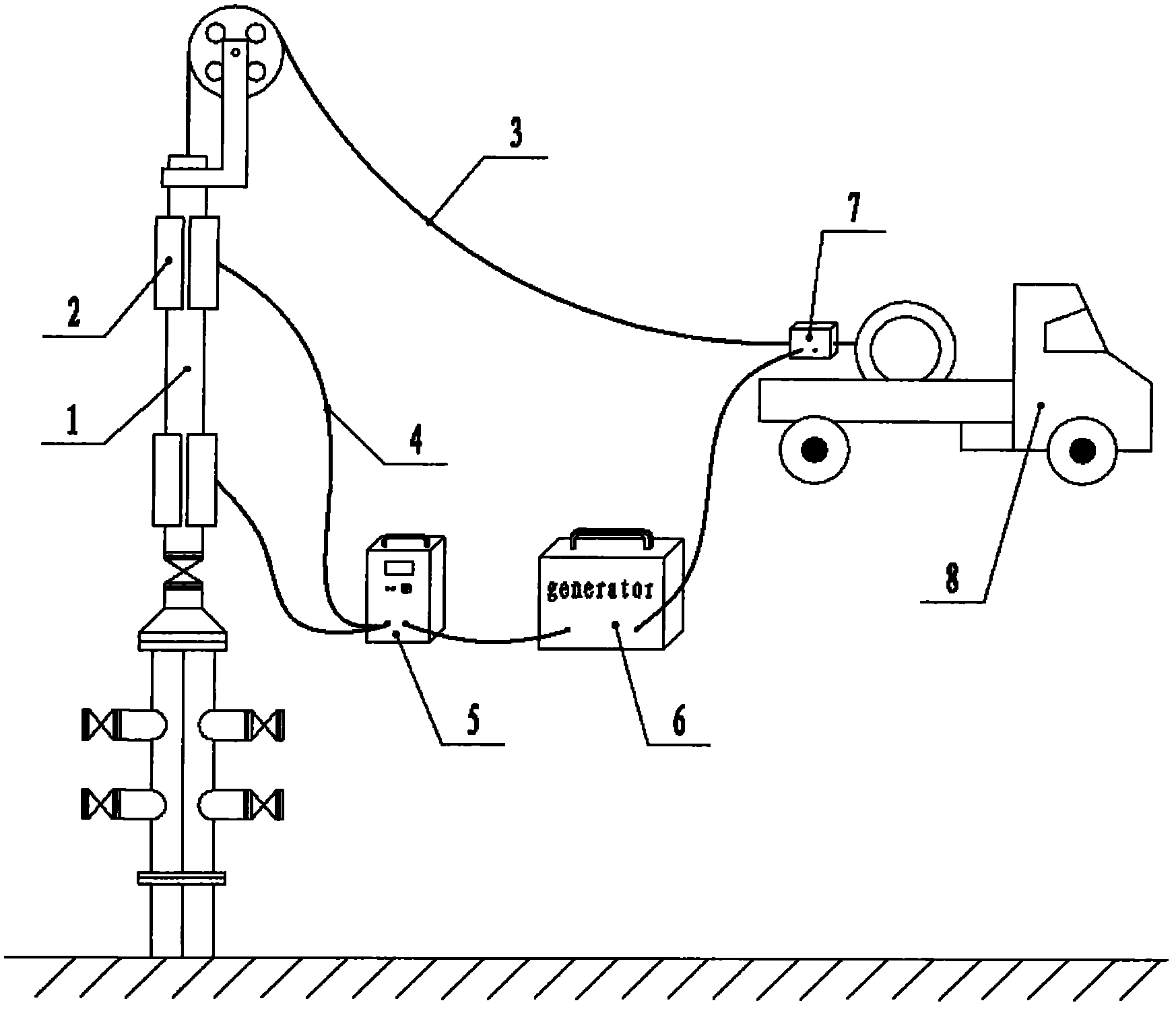 Anti-freezing process for blowout-preventing pipe and cable matched with water injection well test