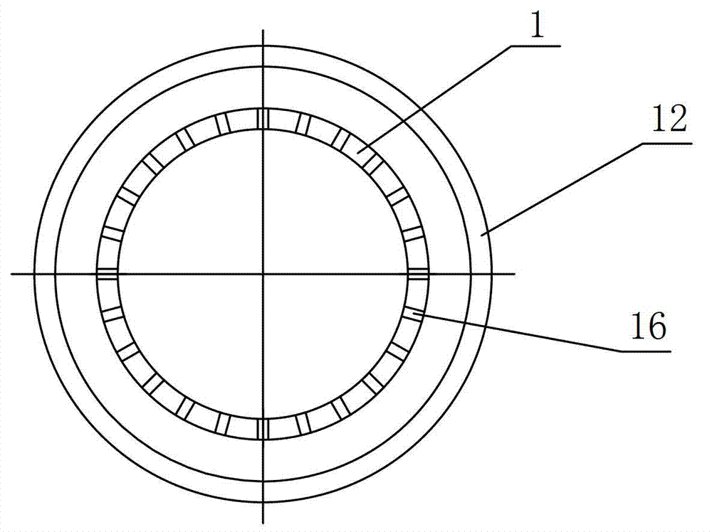 Air-cooled slag discharge pipe used for small and medium size circulating fluidized bed boiler