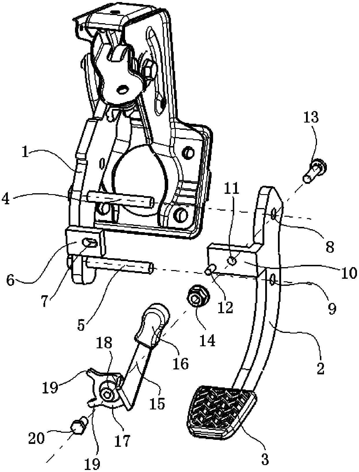 Adjustable automobile pedal and automobile