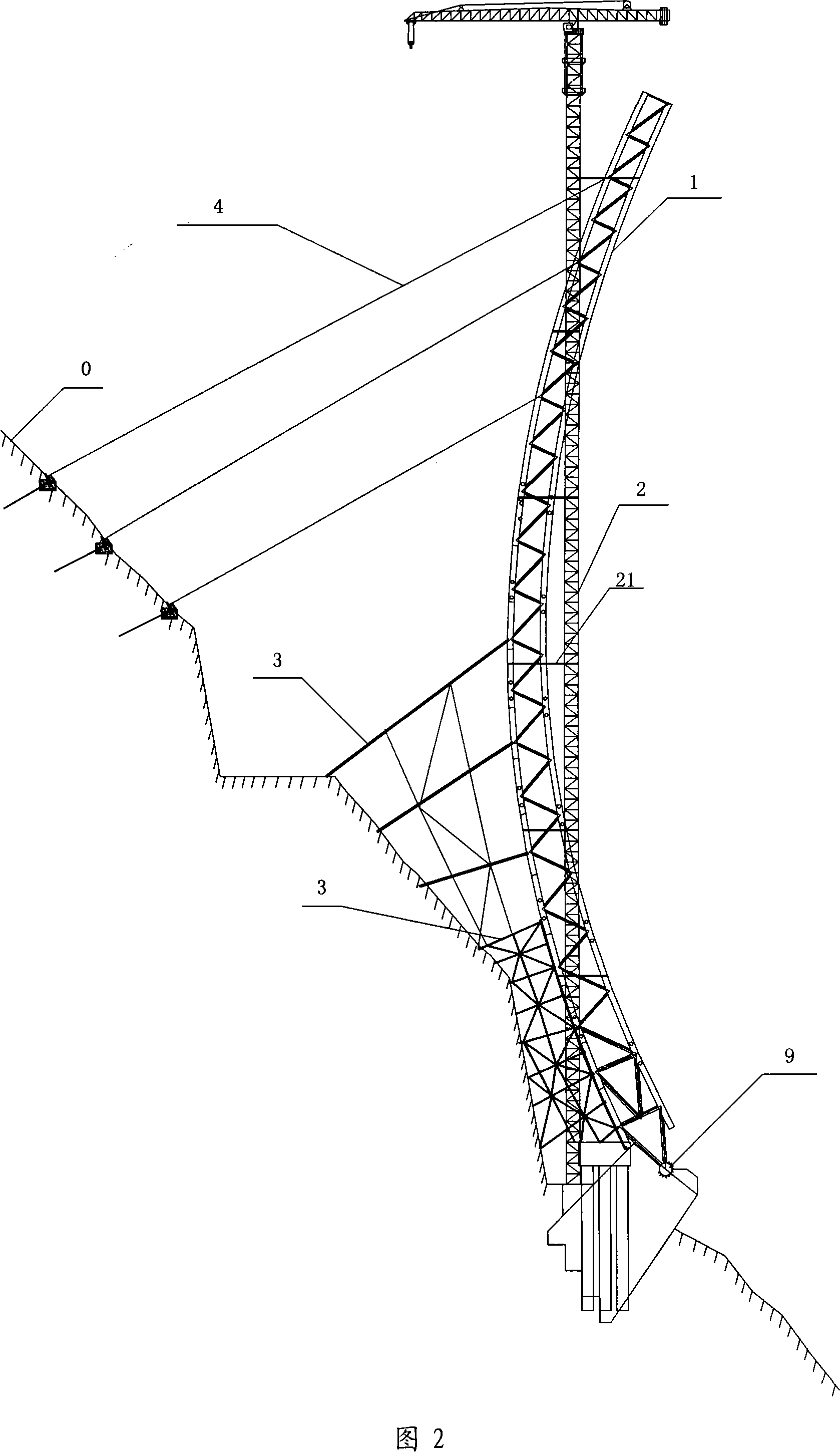 Construction method for steel structure arch rib of arch-type bridge