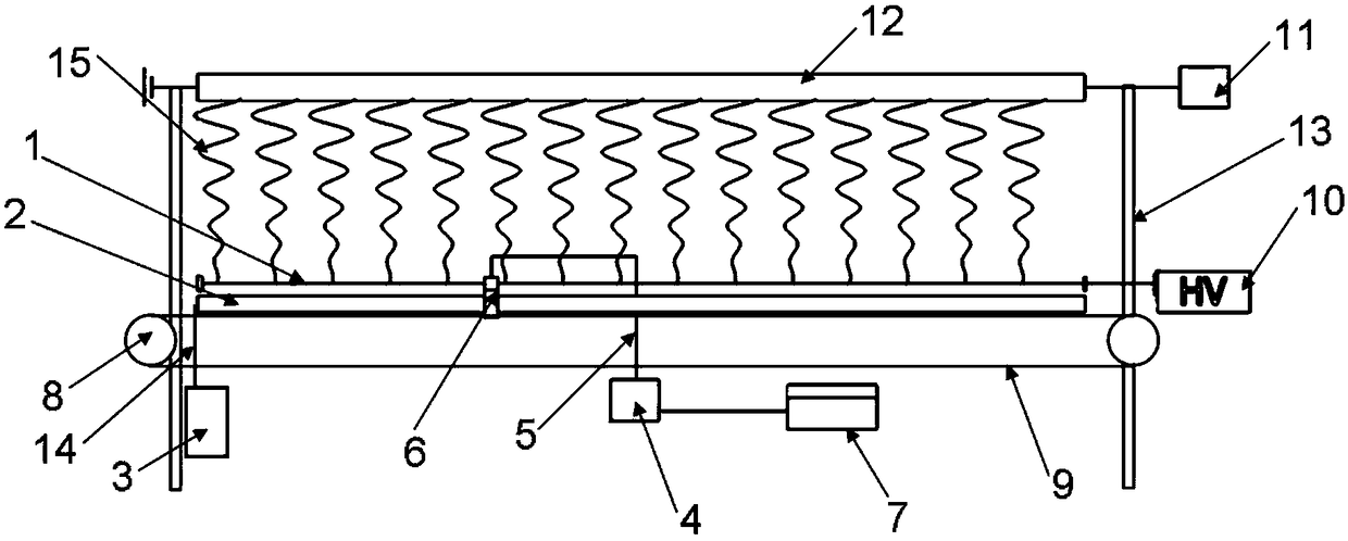 An airflow-assisted linear tooth electrode electrospinning device