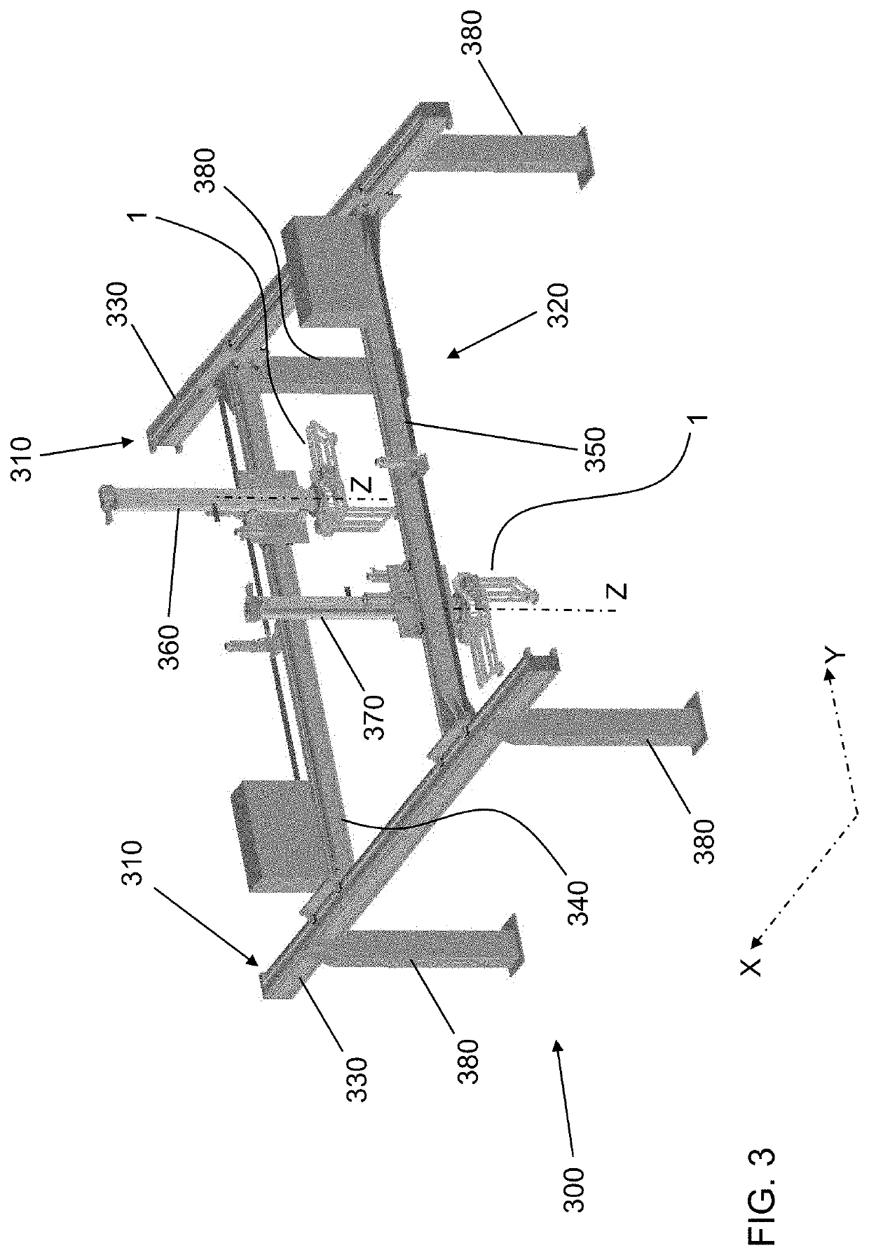 Gripping device, and apparatus for loading/unloading slab materials comprising said device