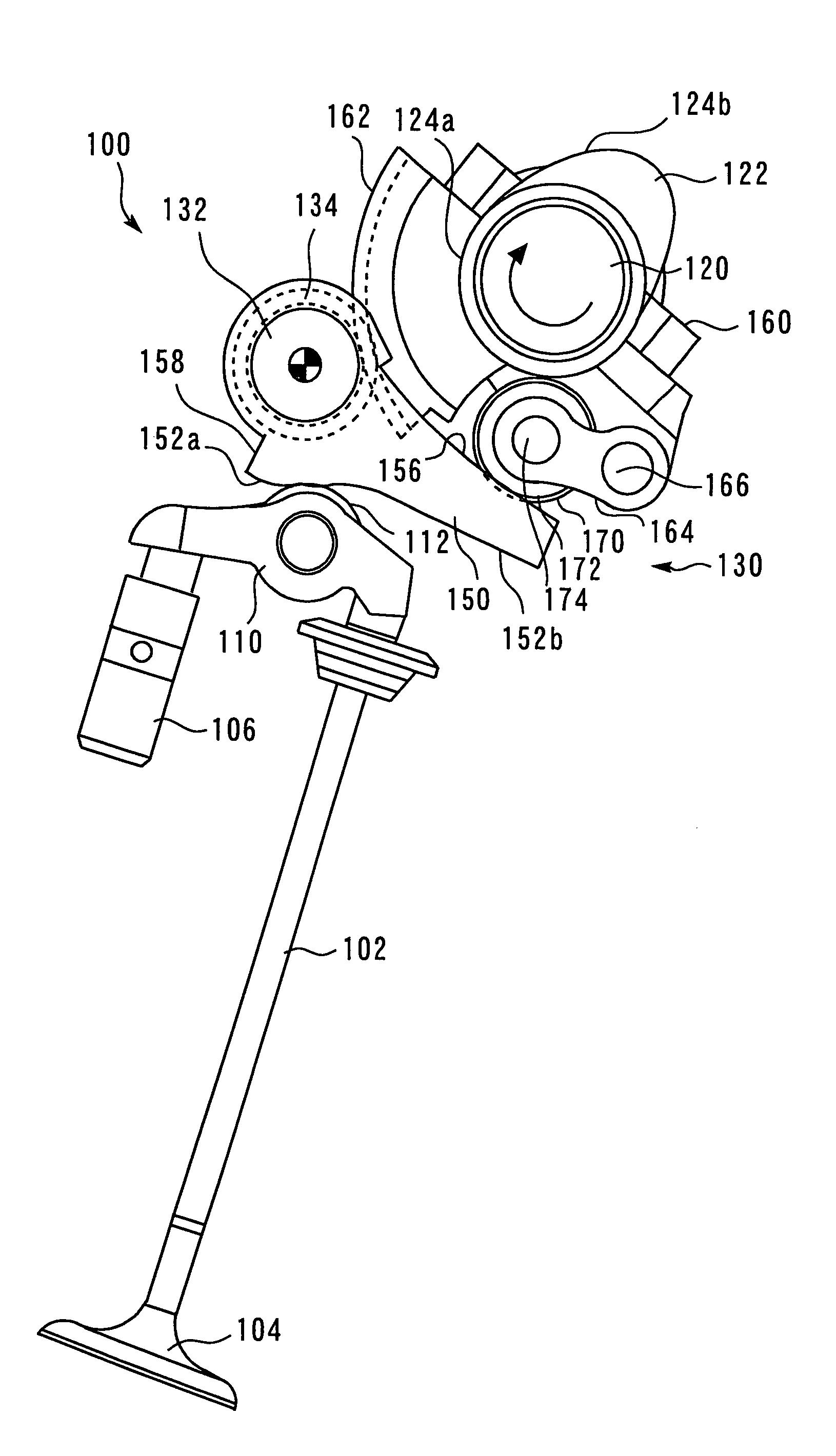 Variable valve operating device