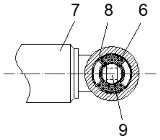 Anti-snaking shock absorber capable of realizing frequency-variable stiffness characteristic, joint and application