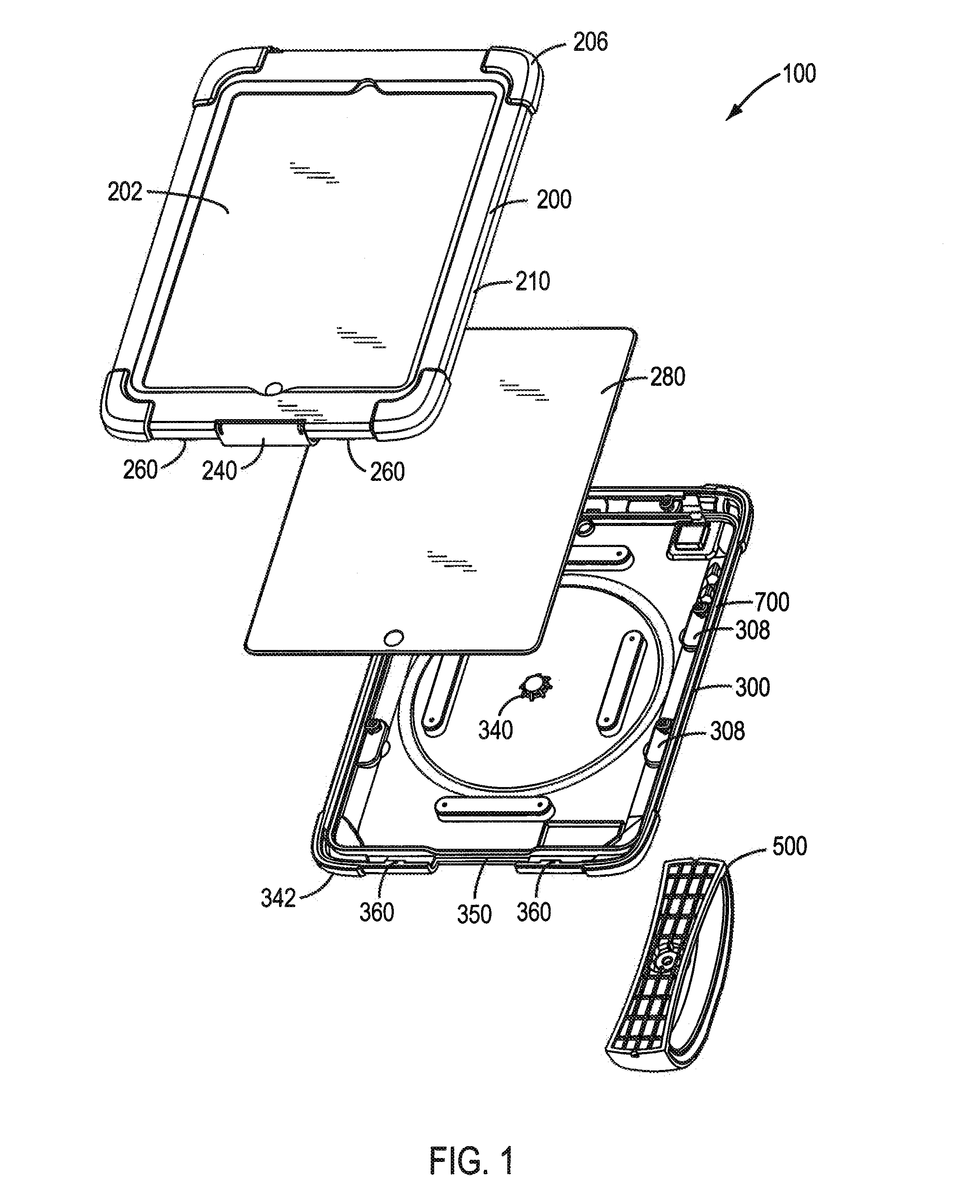 Protective casing providing impact absorption and water resistance for portable electronic devices