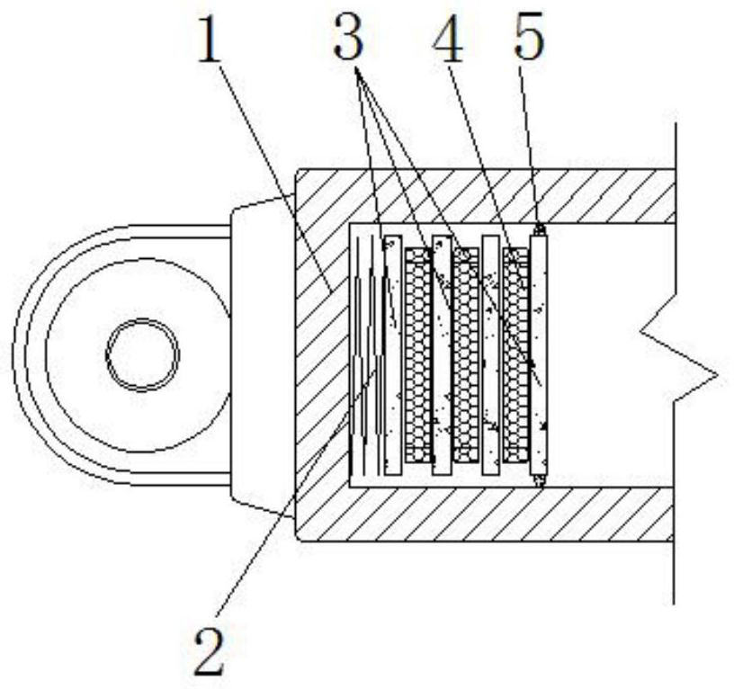 Hydraulic oil cylinder cylinder body with anti-collision bottom