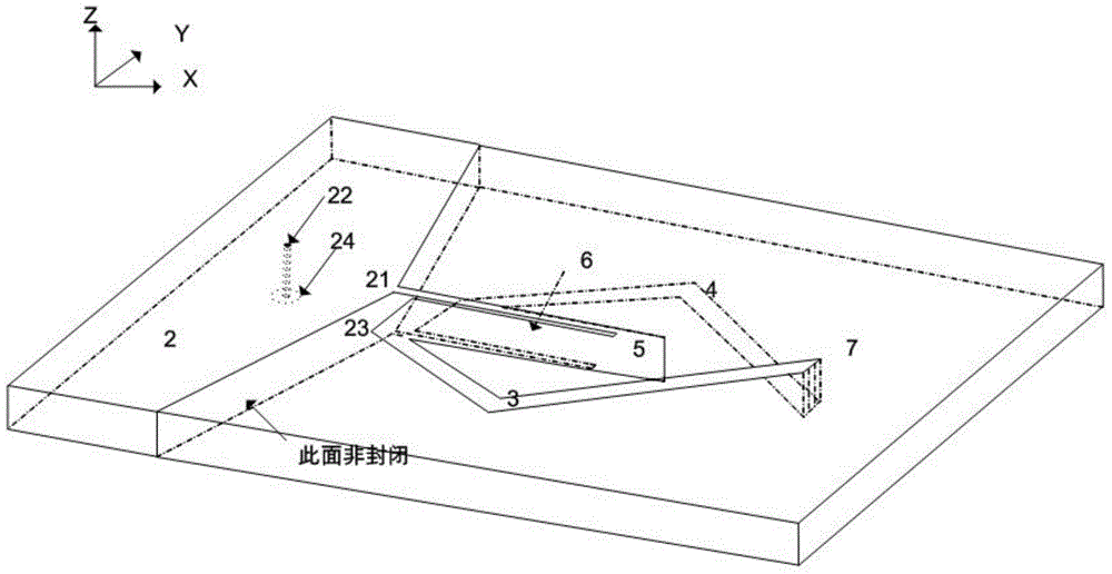 Plane aperture-symmetric ring combined antenna with circularly-polarized end emission characteristics