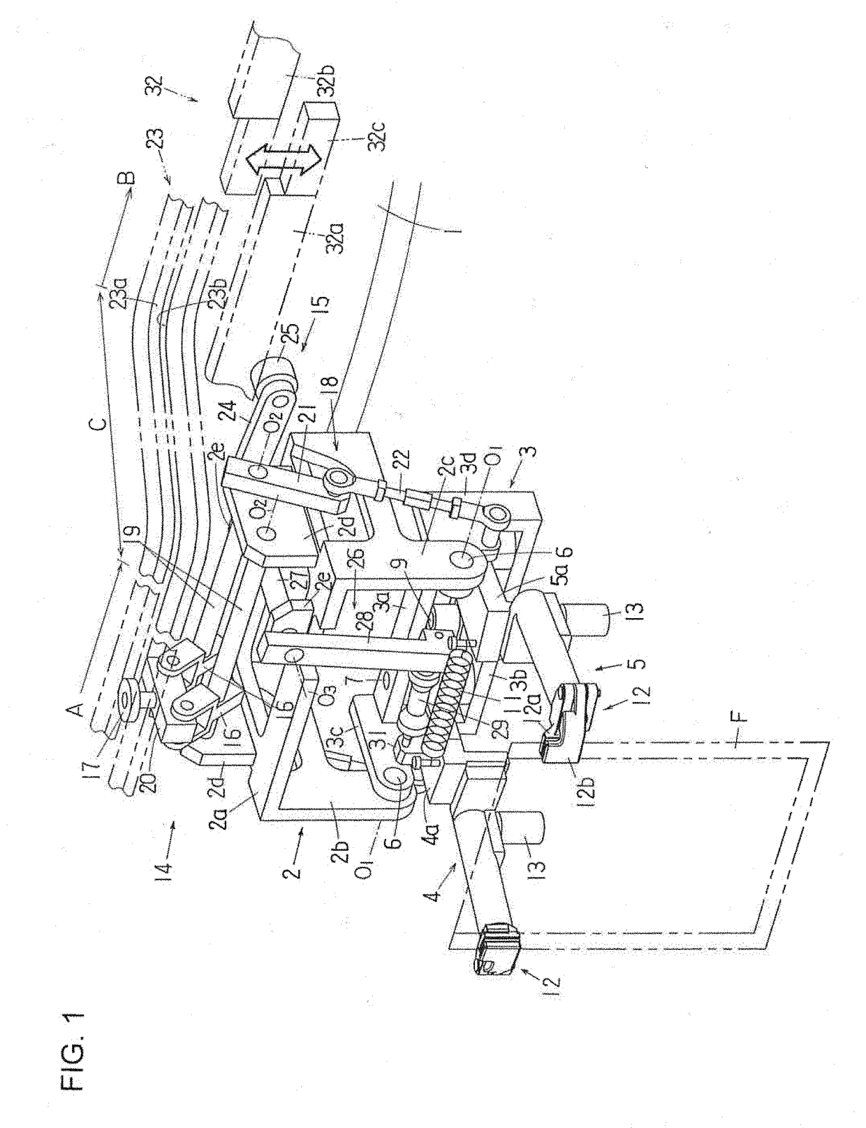 Gripper device for a bag filling and packaging machine