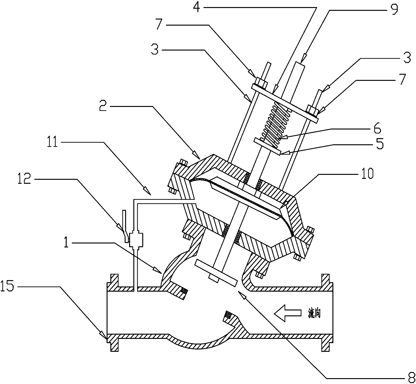 Pipe bursting shutoff valve