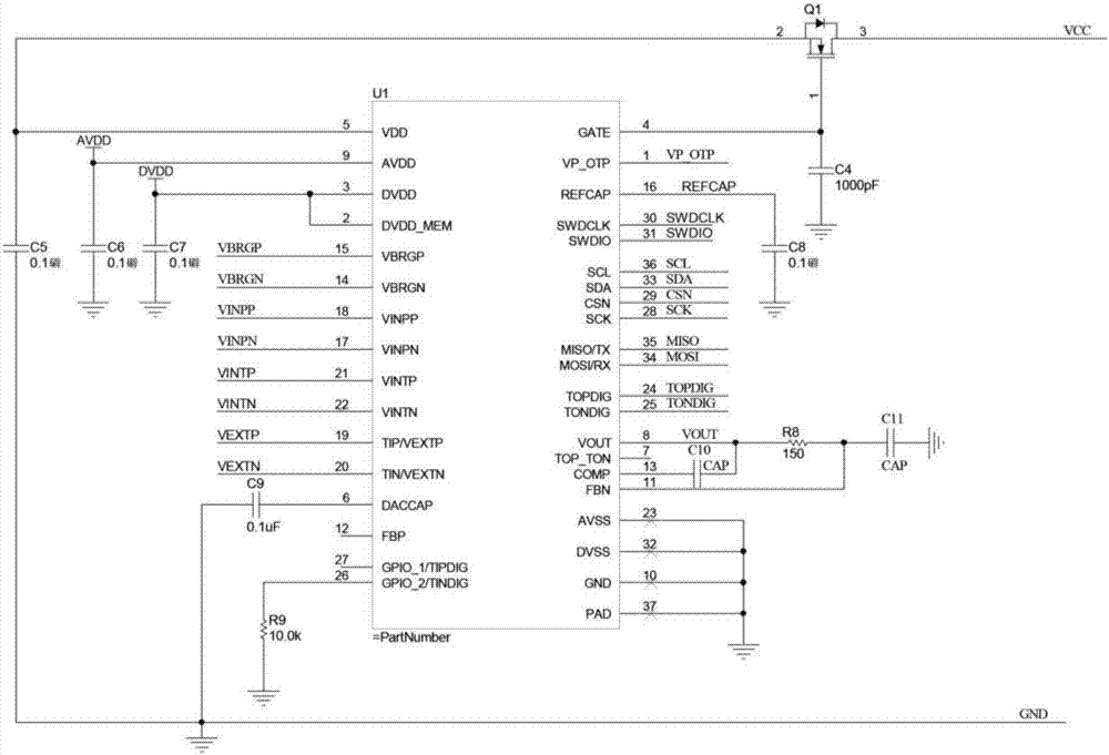 Temperature pressure compensation method for improving output precision of embedded pressure sensor