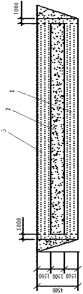 Blast furnace slag replacement method for high-fill steel slag foundation