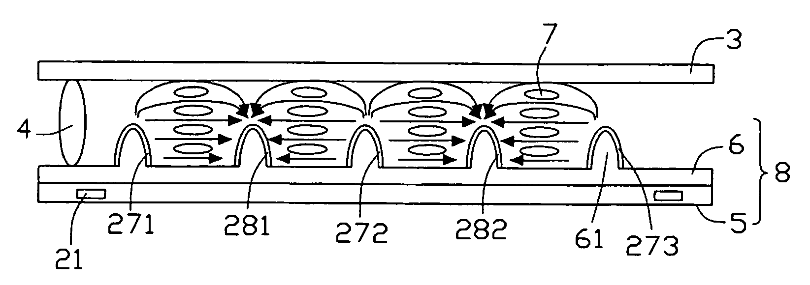 IPS type liquid crystal display with protrusive electrodes