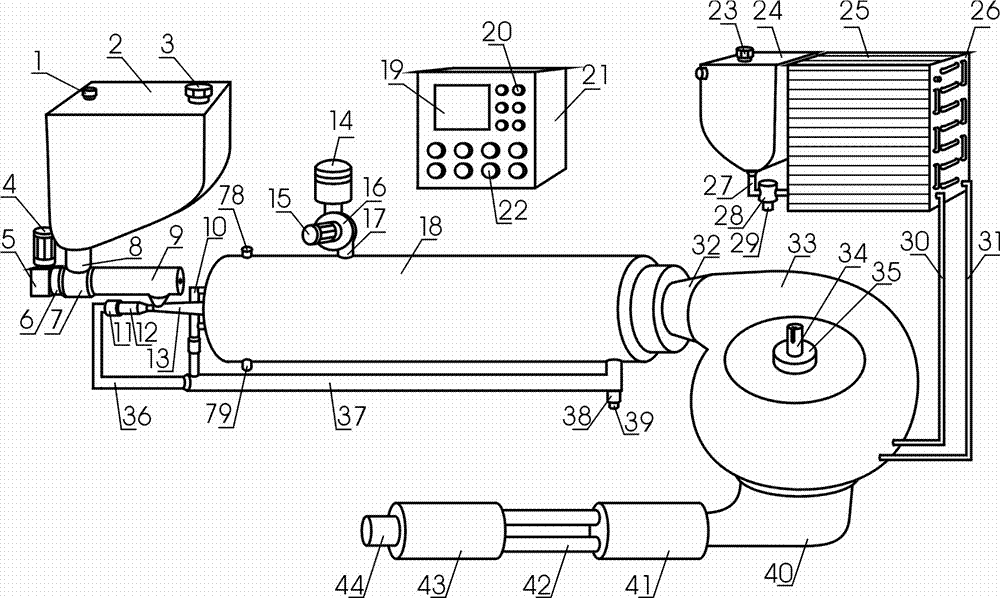 Turbocharged powder internal combustion engine