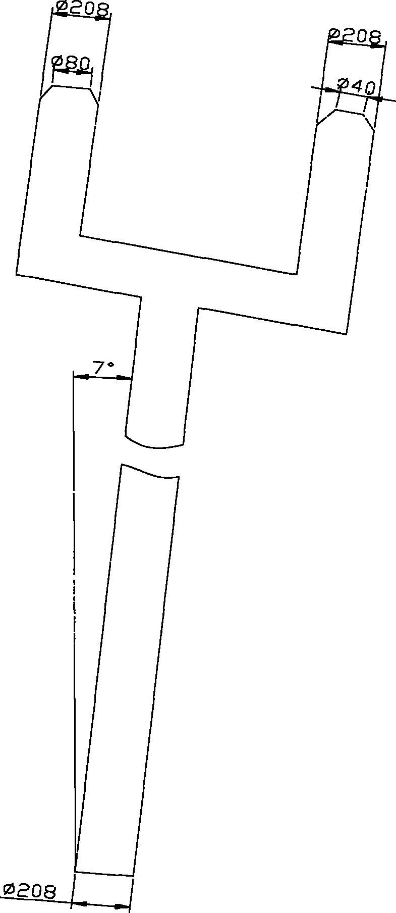 Whole-flight liquid-oxygen input flow simulating test device for rocket engine