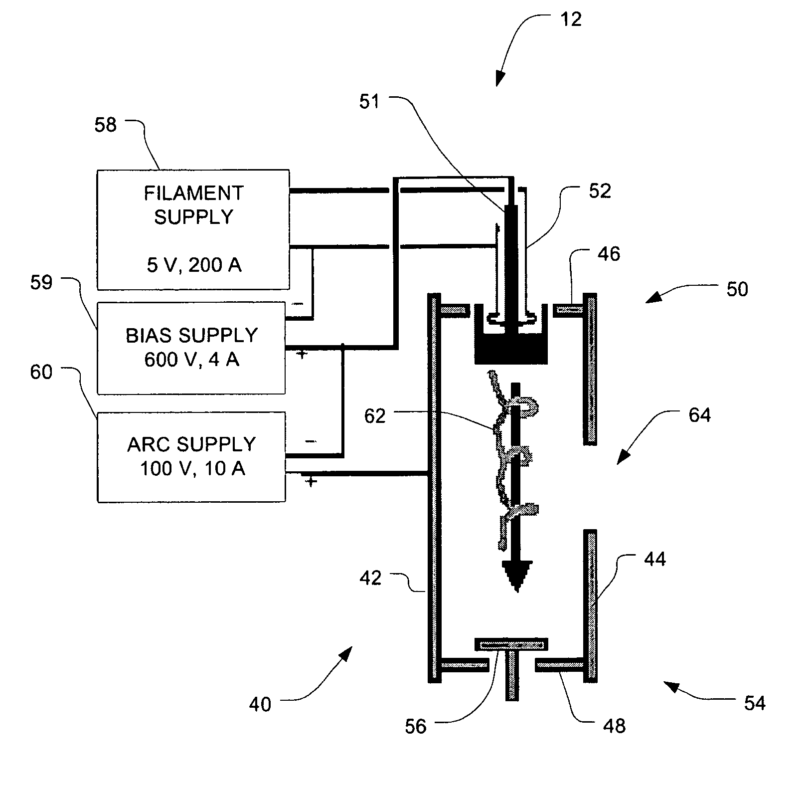 Source arc chamber for ion implanter having repeller electrode mounted to external insulator