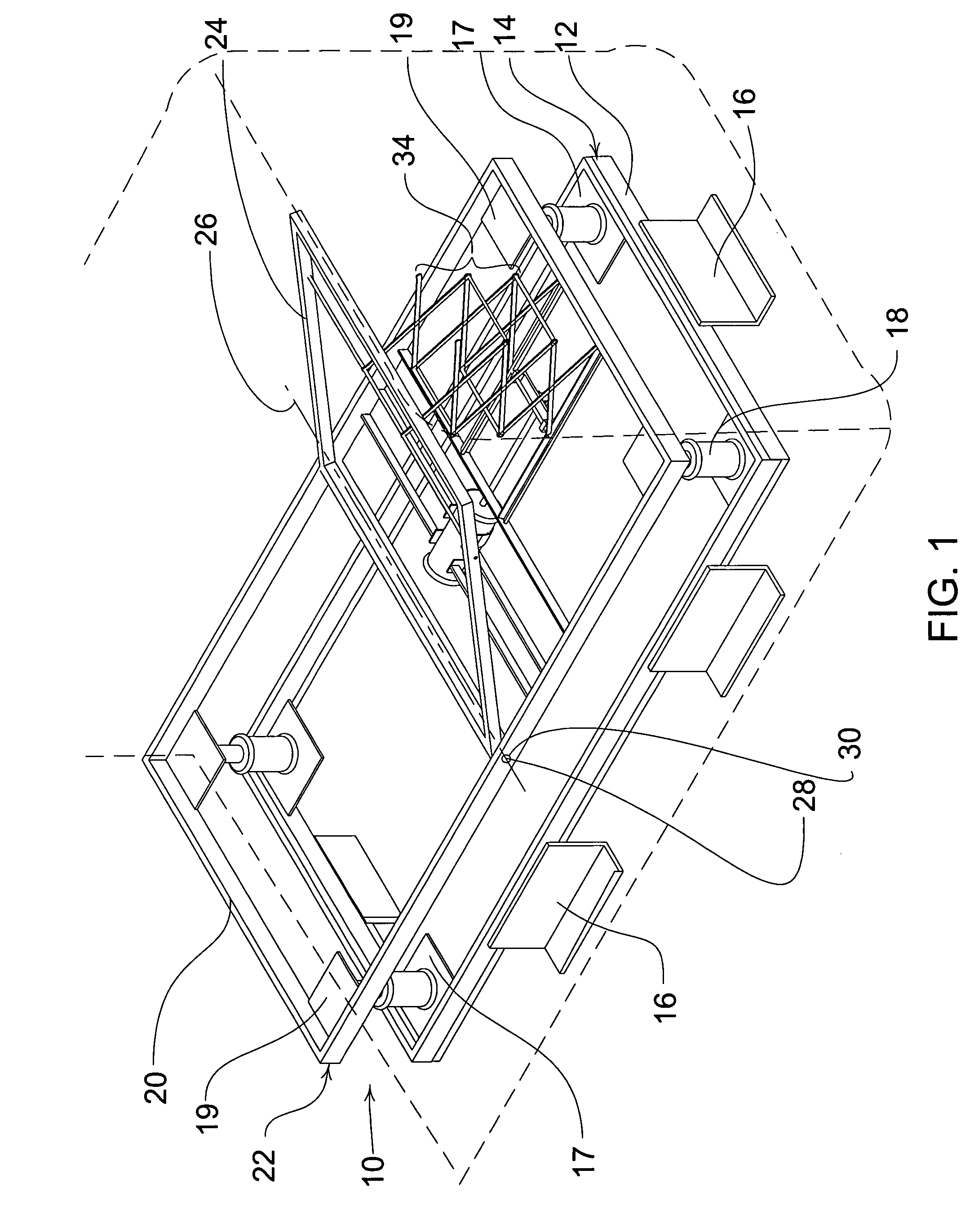 Self-leveling bed support frame