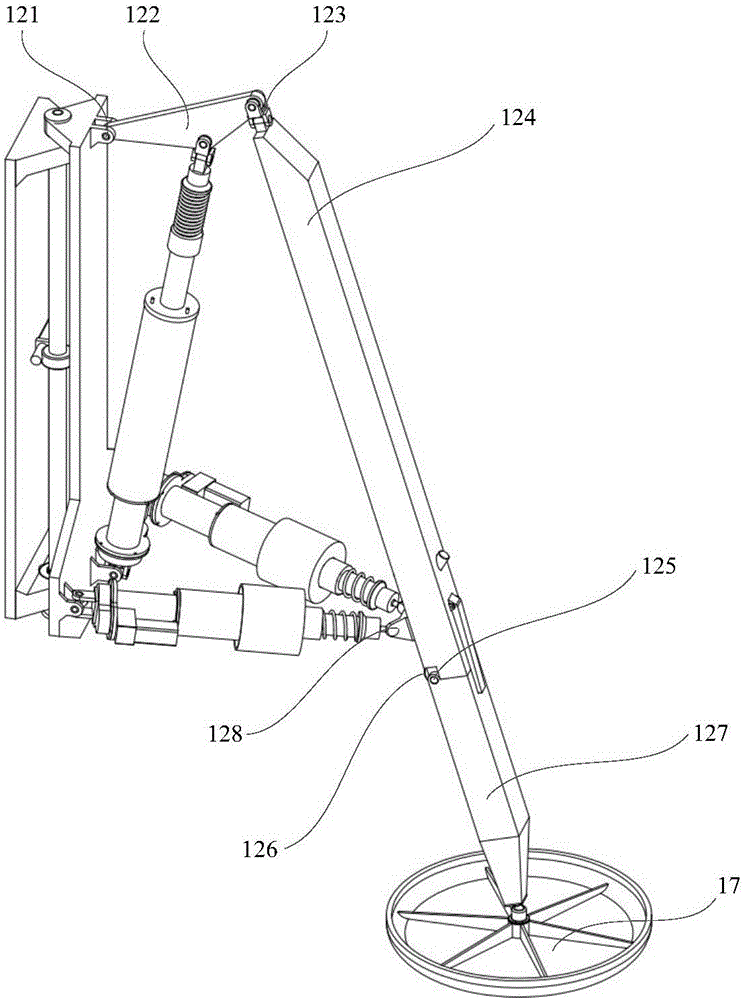 Buffering and walking integrated landing device