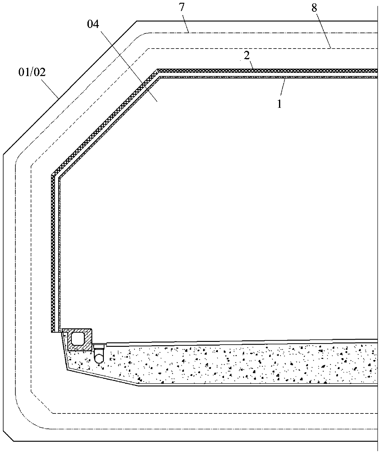 A kind of pipe joint joint fireproof structure and construction method for immersed pipe tunnel