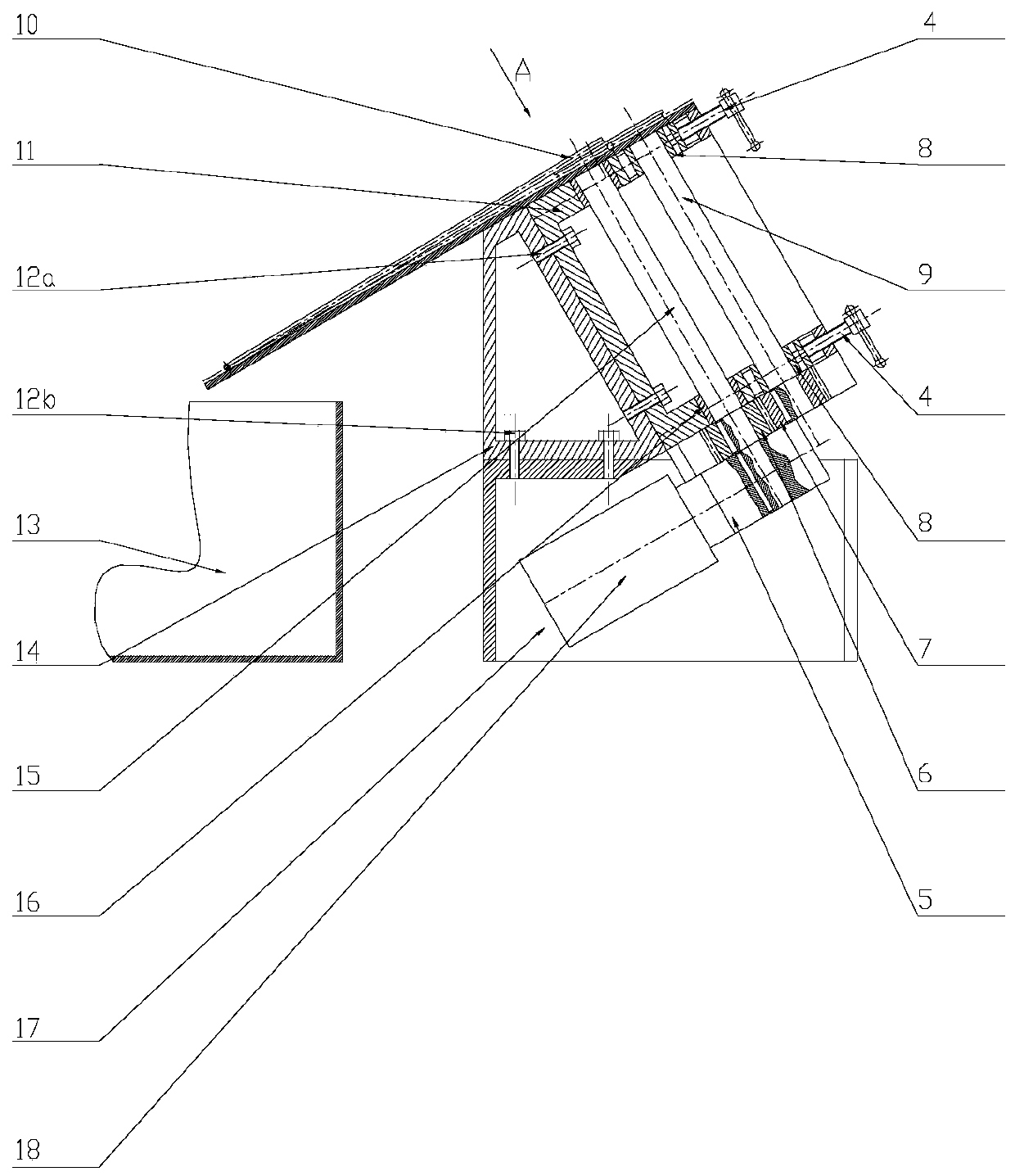 Inclined vertical type ring rolling machine