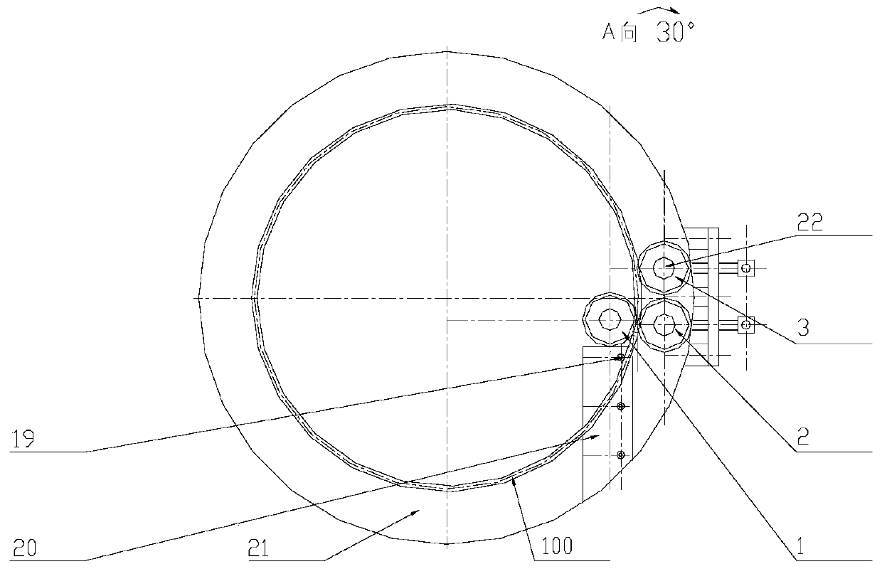 Inclined vertical type ring rolling machine