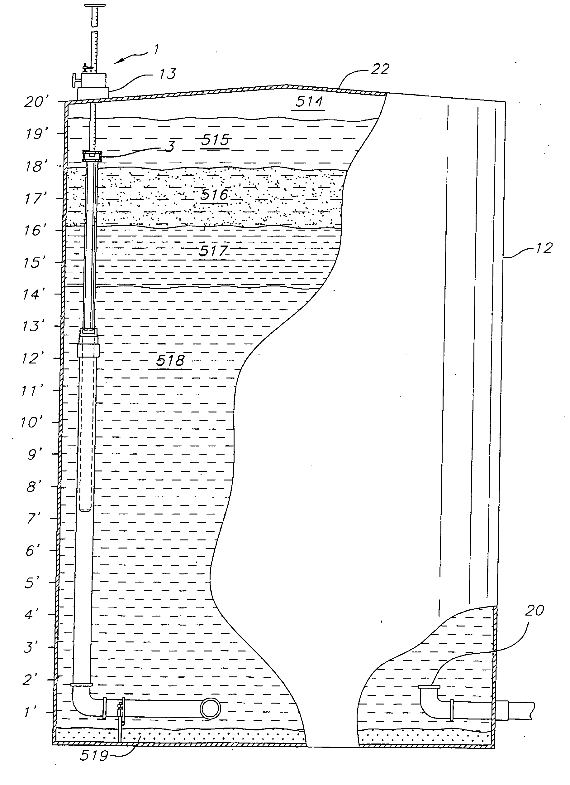 Adjustable height inlet/outlet liquid level management tools and systems