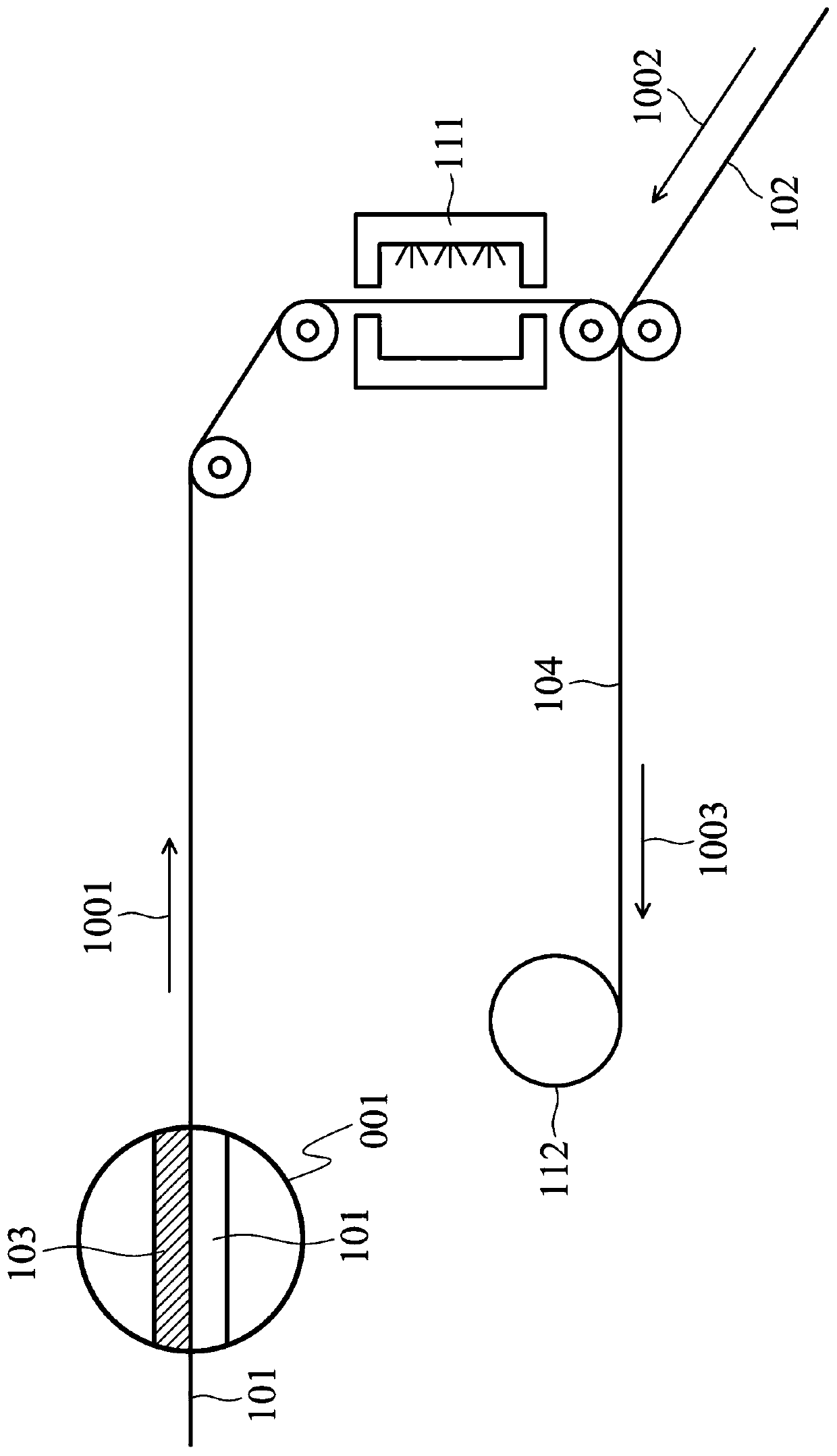 Method for manufacturing laminated film material and manufactured laminated film material