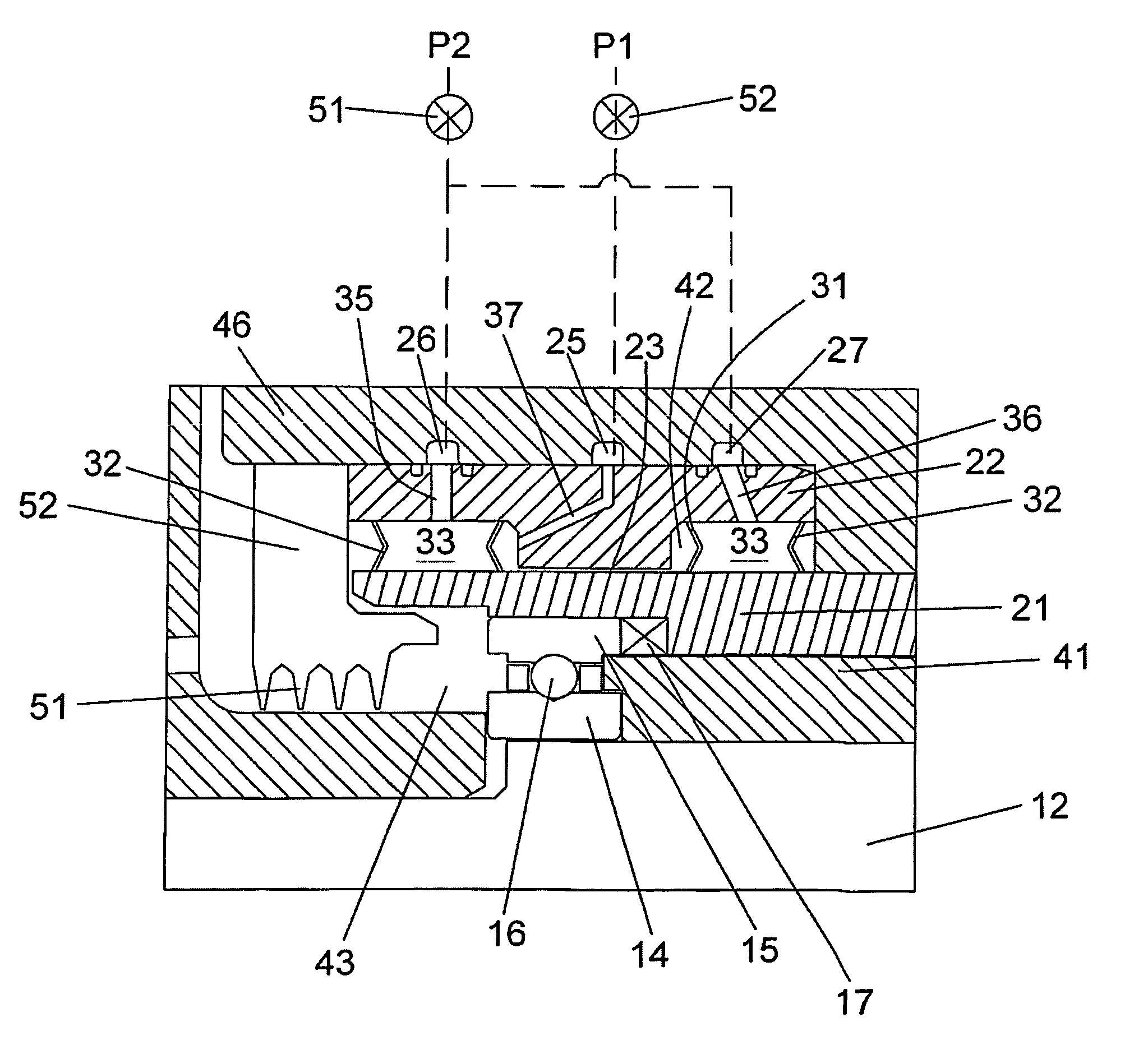 Squeeze film damper with highly variable support stiffness