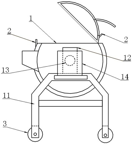 Ladle turning device for intermediate frequency furnace