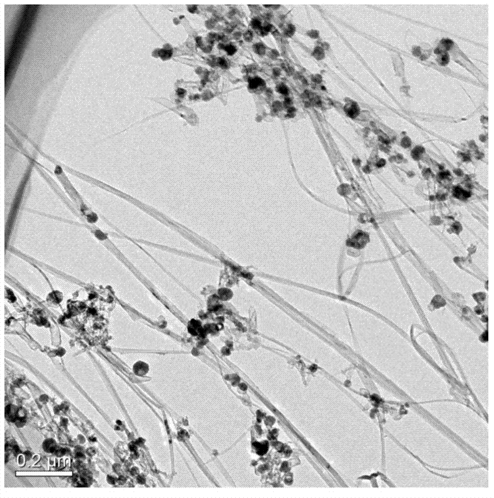 Preparation method of ferric oxide/carbon nanotube lithium ion battery anode material