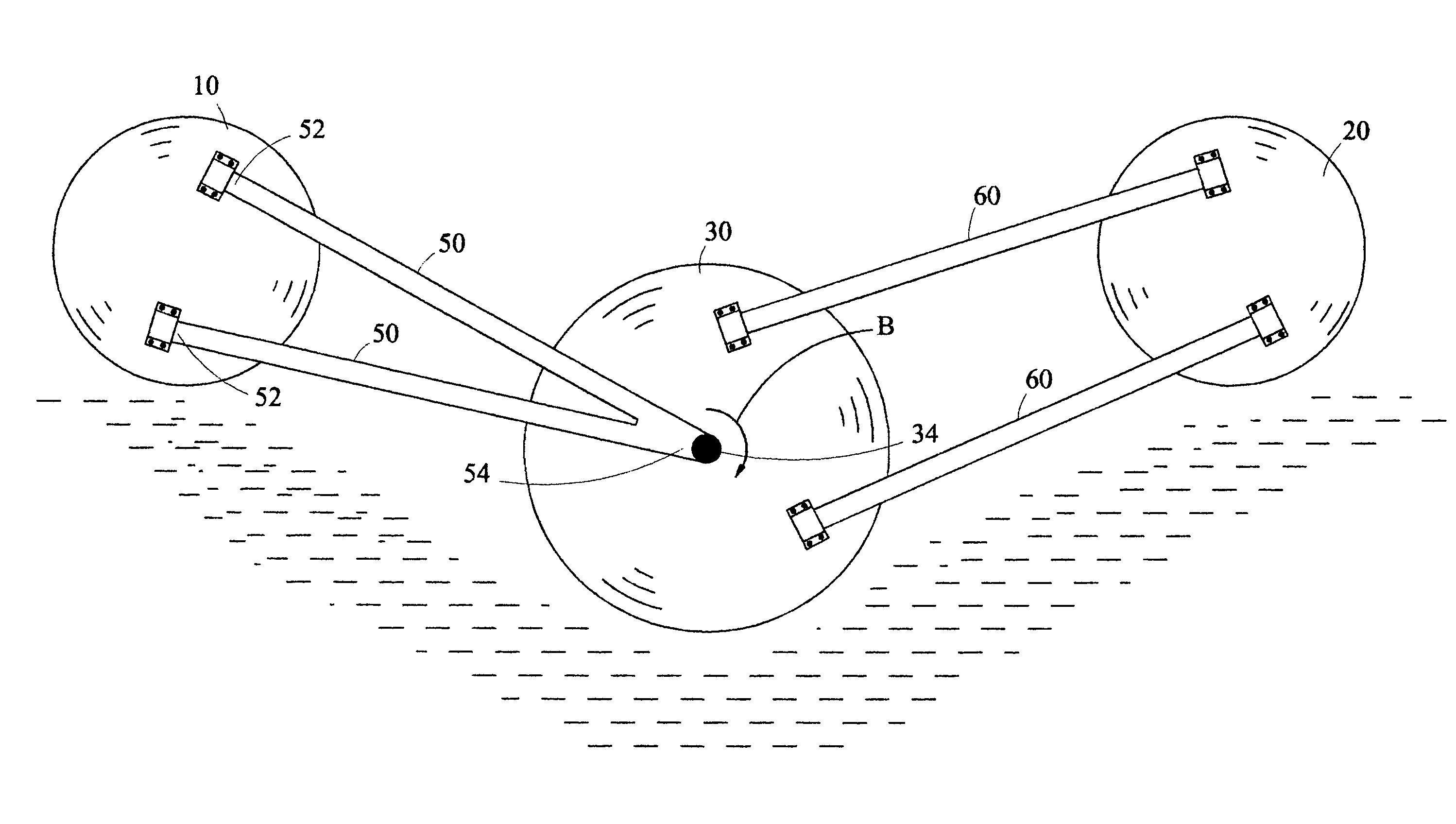 Wave powered electric generating device