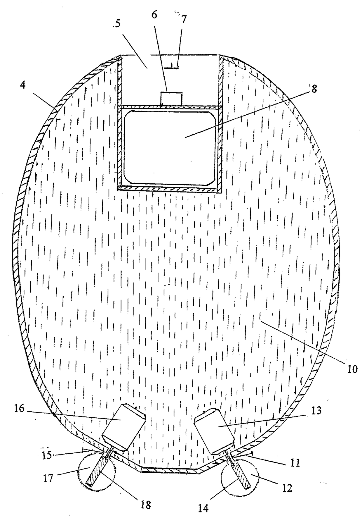 Mud forest steppe fire preventing and fire extinguishing turtle-shaped electric mud throwing vehicle