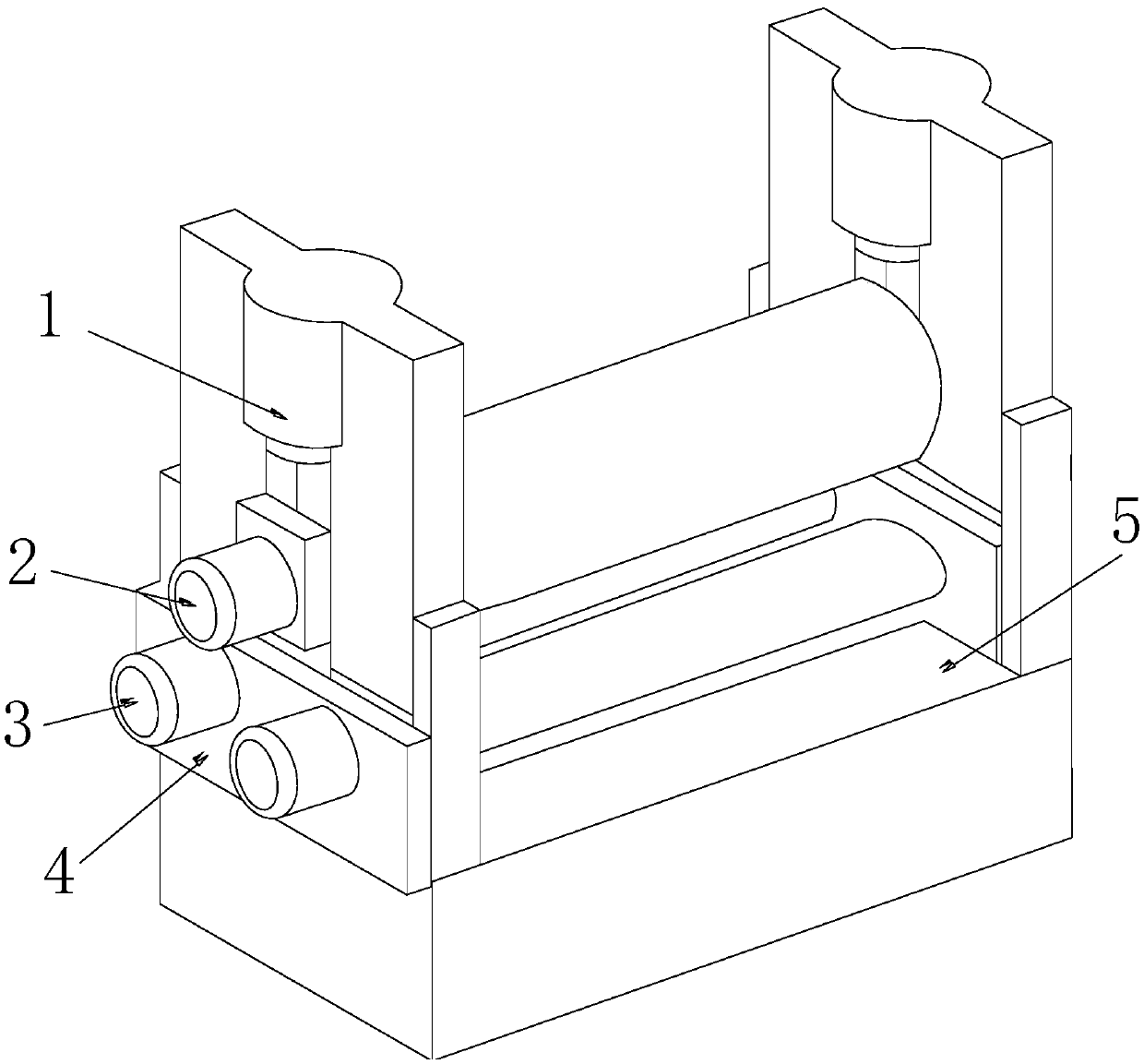 Steel plate recycling bending machine capable of reducing scrap accumulation of auxiliary positioning jigs