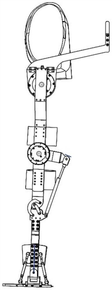 Six-degree-of-freedom wearable lower limb exoskeleton rehabilitation robot