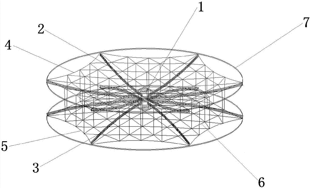 Automatic-resilient, multi-dimensional reconfigurable and high-parameter satellite-borne expandable antenna