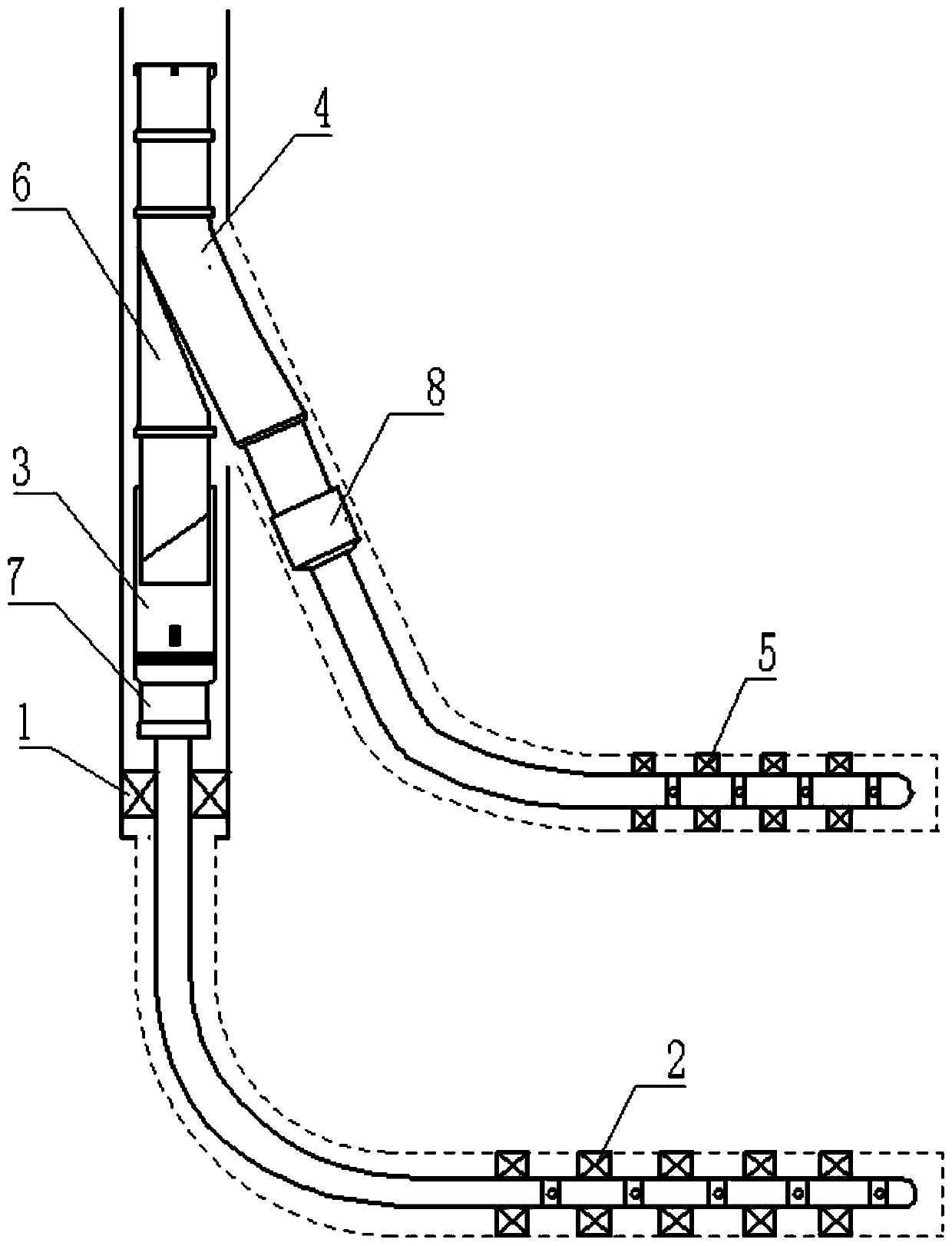 Open hole staged fracturing construction method of dual-branch horizontal well