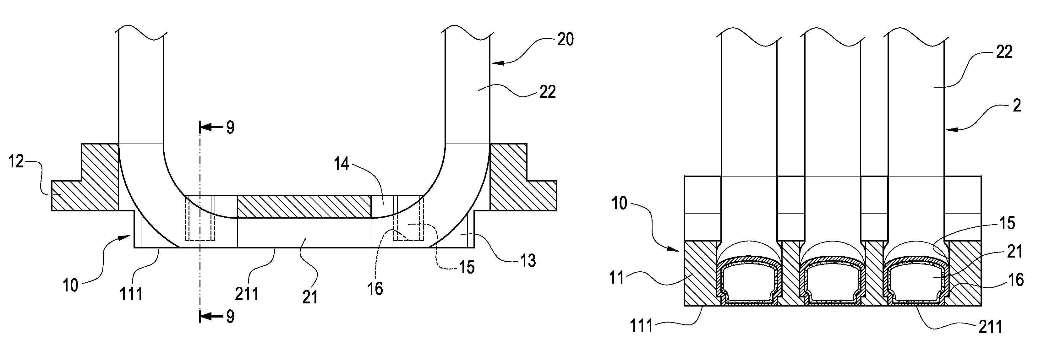 Combined assembly of fixing base and heat pipe