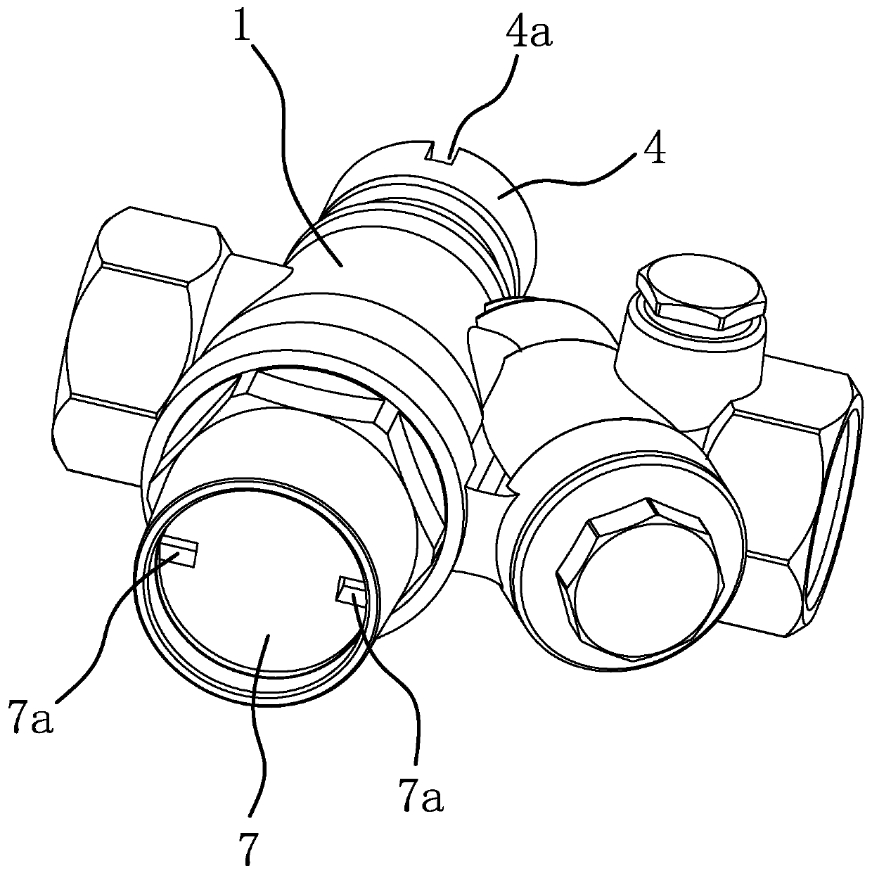 Multifunctional pressure reducing valve in front of meter