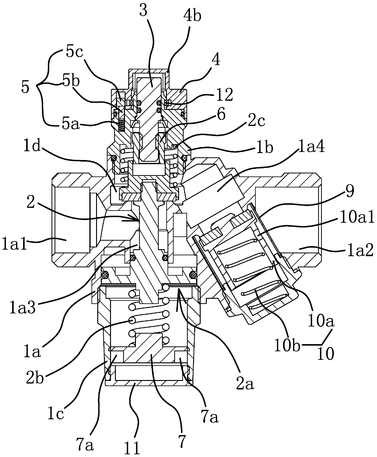 Multifunctional pressure reducing valve in front of meter