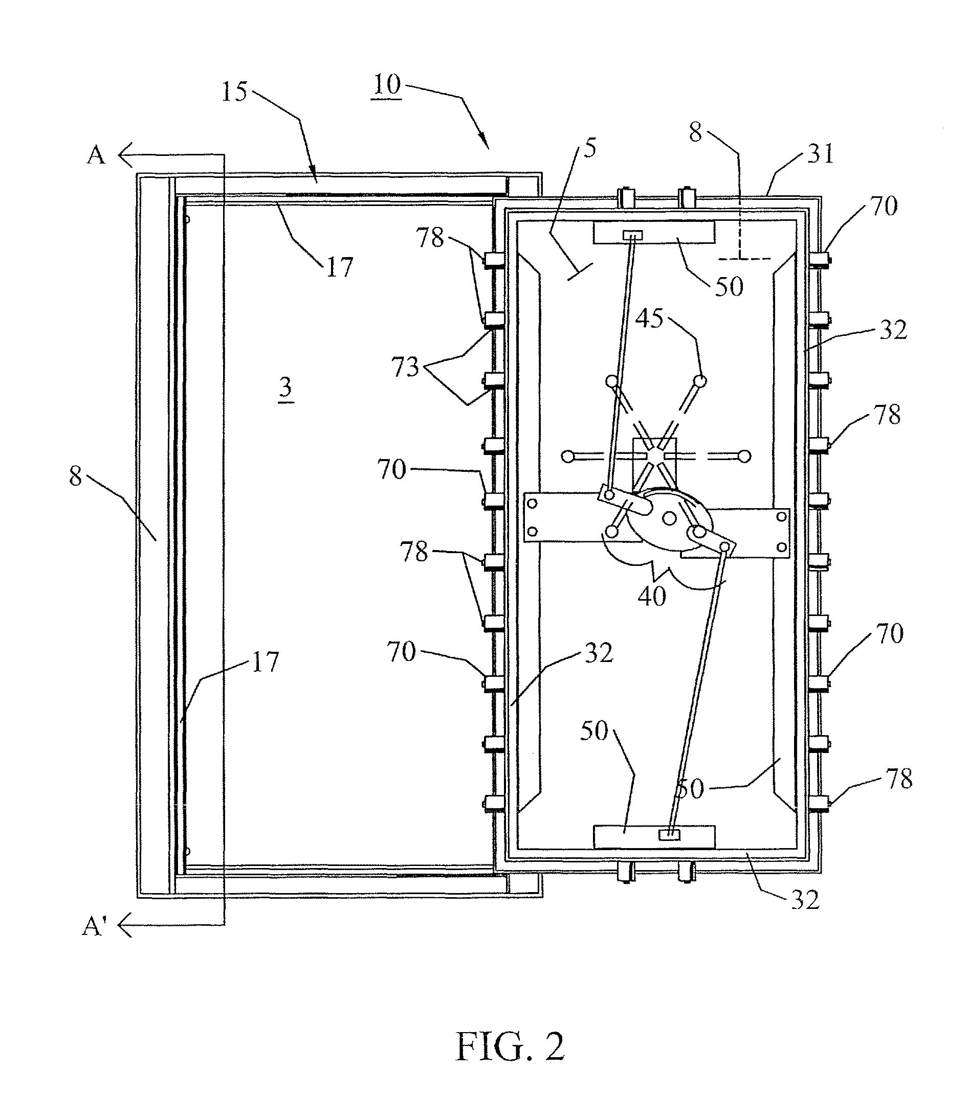 Lock pin and bolt construction for securing doors and other closures