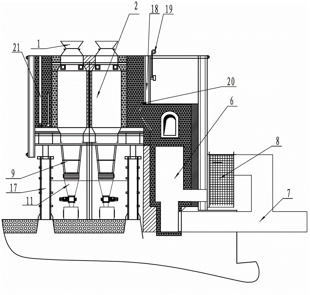 Pot-type carbon calciner