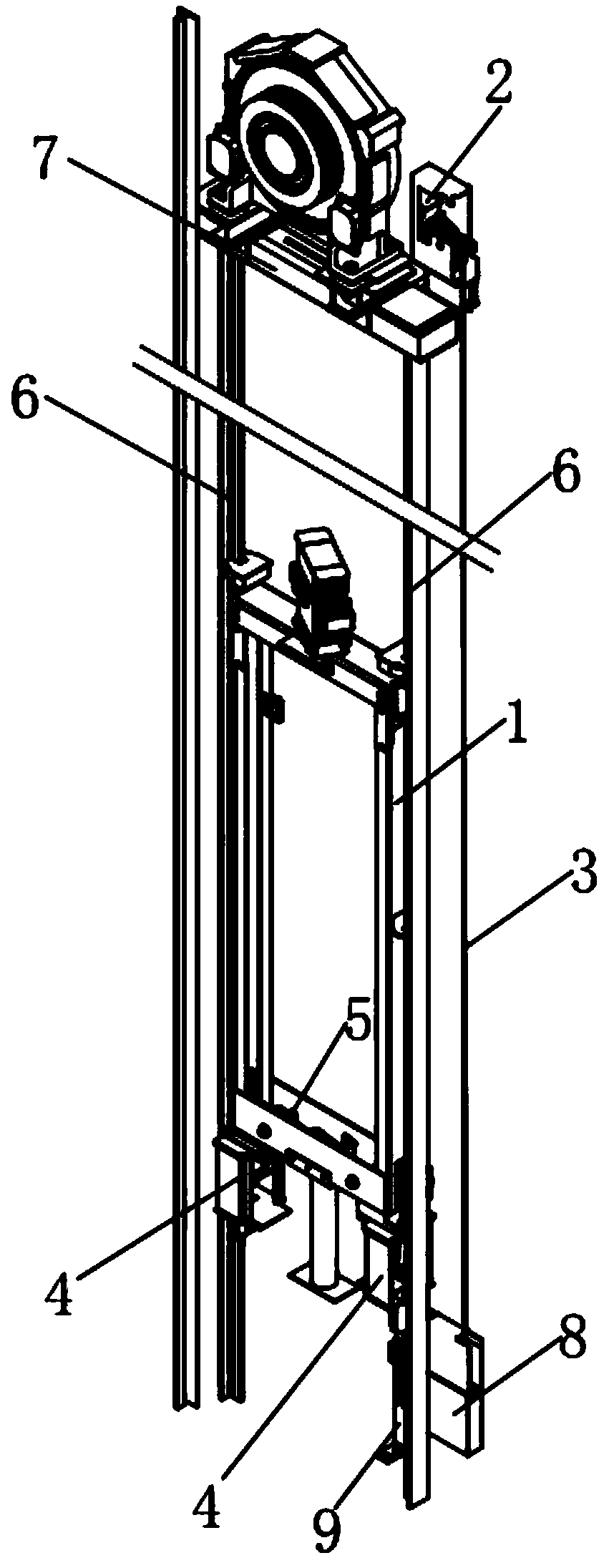 Counterweight safety gear protection device