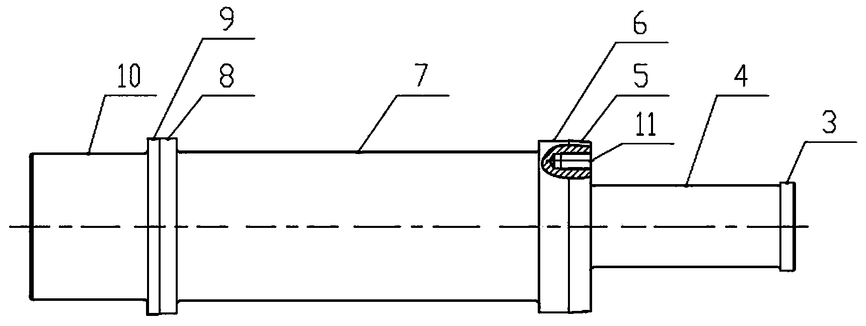 Dummy shaft for machining of doubly-fed wind generator collecting ring