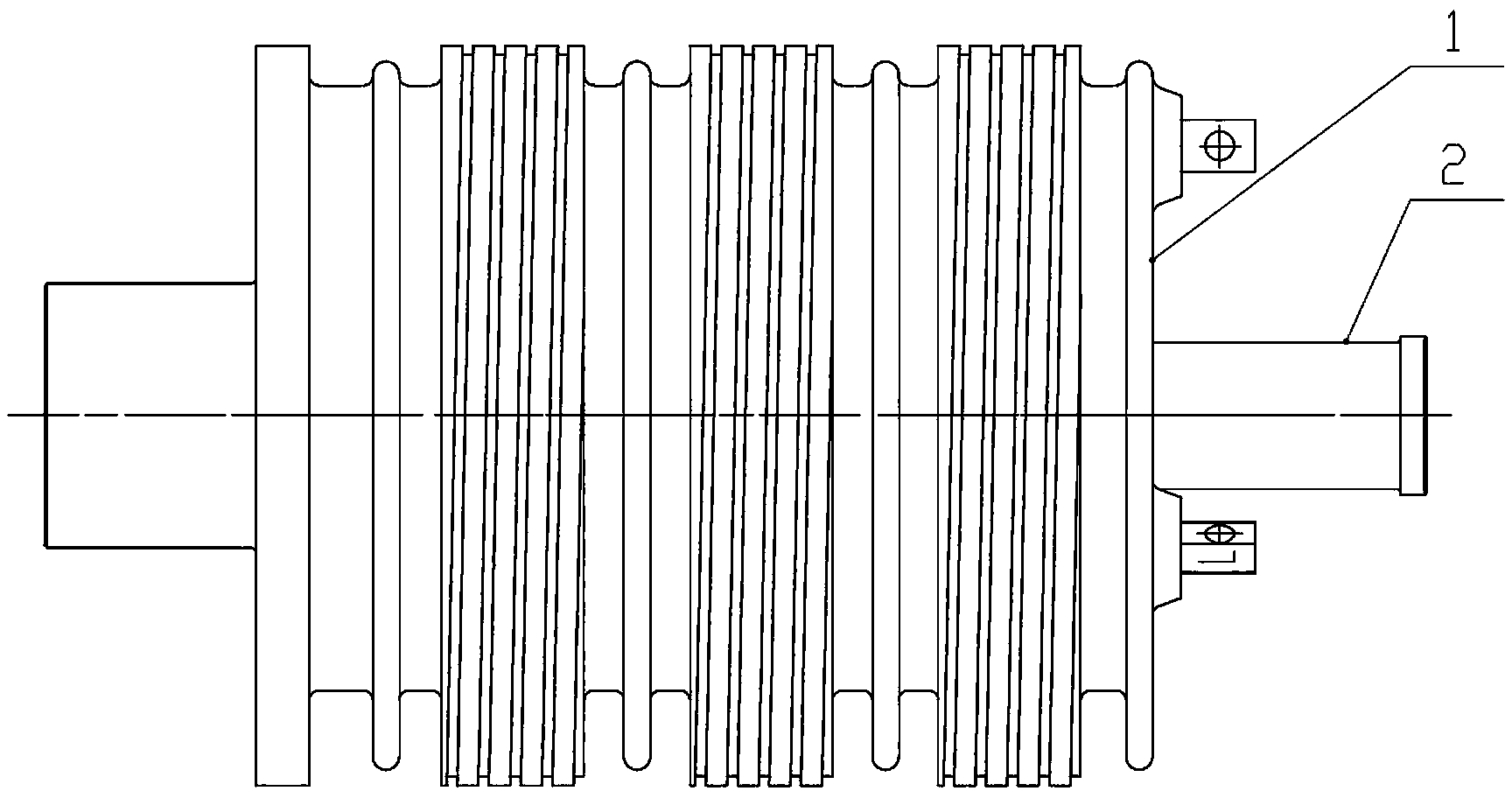 Dummy shaft for machining of doubly-fed wind generator collecting ring